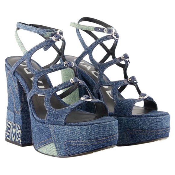 Marc Jacobs Kiki Denim Platform Sandals Women blue | blue Heels - Picture 3 of 8